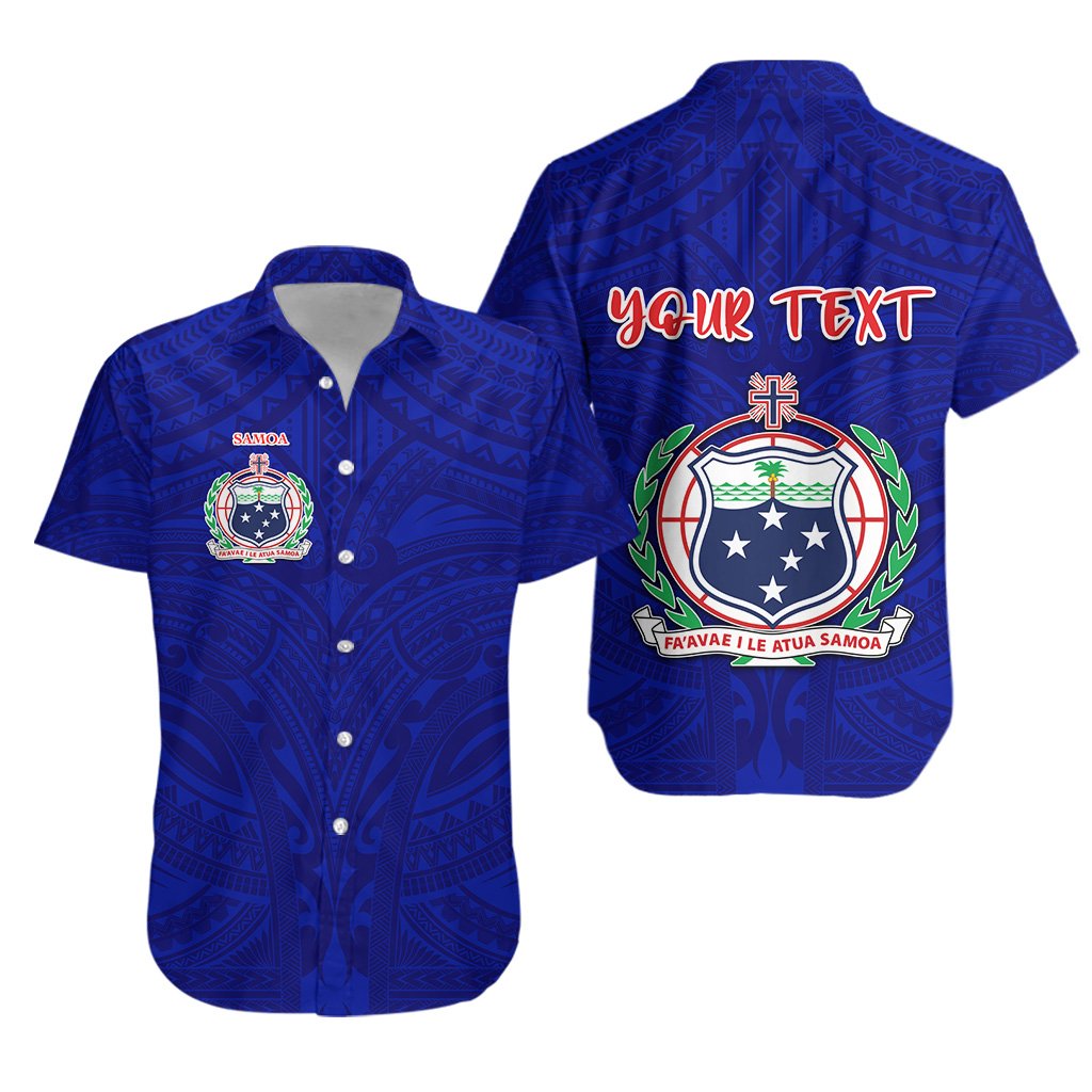 (Custom Personalised) Manu Samoa Rugby Hawaiian Shirt Free Style Unisex Blue - Polynesian Pride