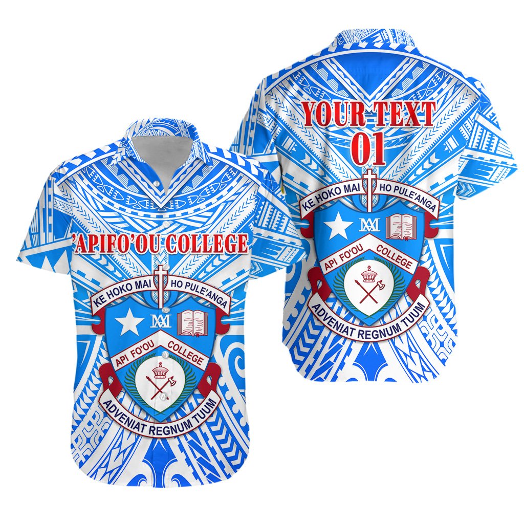 (Custom Personalised) Kolisi Apifoou College Hawaiian Shirt Tonga, Custom Text and Number Unisex Blue - Polynesian Pride