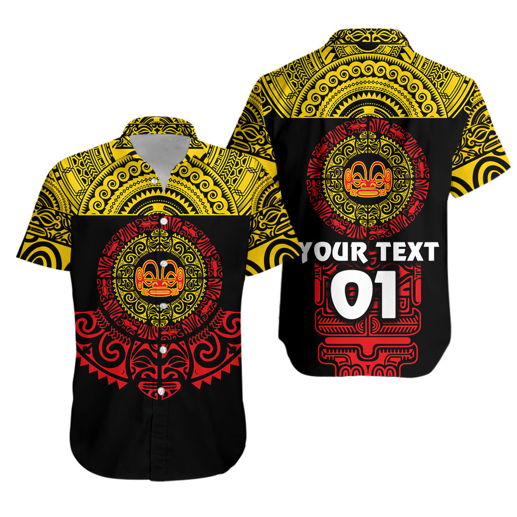 (Custom Personalised) Marquesas Islands Hawaiian Shirt Marquesan Tattoo Simplified Version - Yellow LT8 - Polynesian Pride