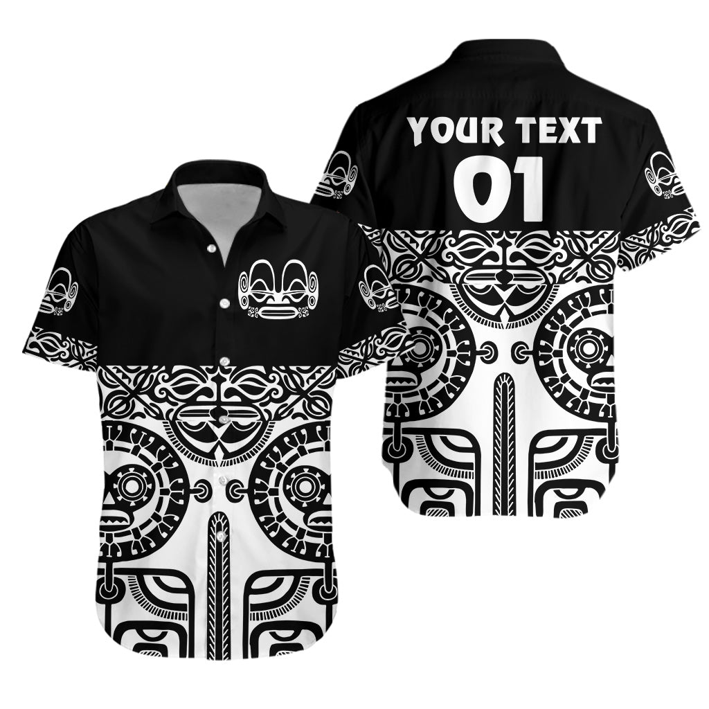 (Custom Personalised) Marquesas Islands Hawaiian Shirt Marquesan Tattoo Special Style - Black LT8 - Polynesian Pride