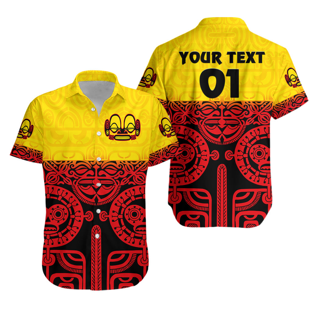 (Custom Personalised) Marquesas Islands Hawaiian Shirt Marquesan Tattoo Special Style - Gradient Red LT8 - Polynesian Pride