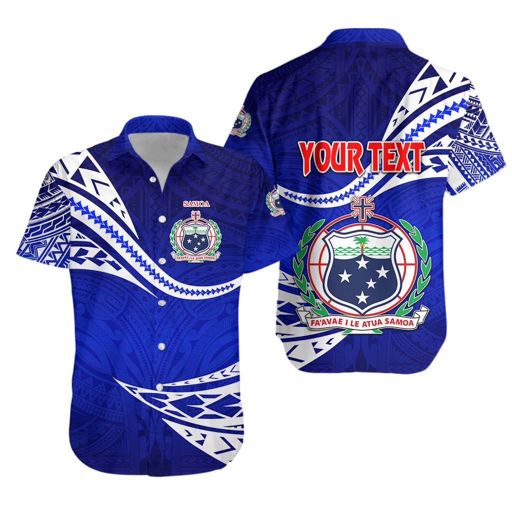 (Custom Personalised) Manu Samoa Rugby Hawaiian Shirt Unique Version - Blue Unisex Blue - Polynesian Pride