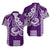 Kakau Hawaiian Polynesian Couples Matching Outfits Combo Long Sleeve Dress And Hawaiian Shirt Purple LT6 No Dress - Polynesian Pride