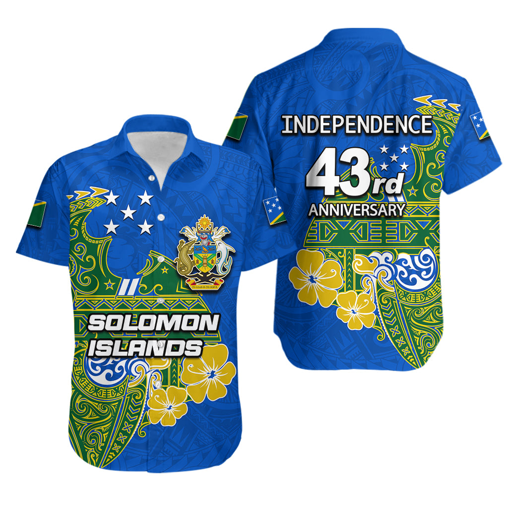 Solomon Islands Independence 43rd Melanesia Tattoo Hawaiian Shirt LT6 Unisex Blue - Polynesian Pride
