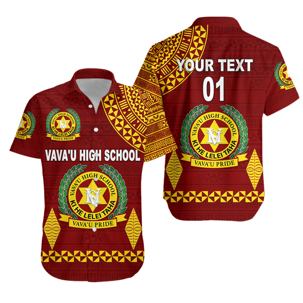 (Custom Personalised) Tonga Vava'u High School Hawaiian Shirt Simple Style - Maroon, Custom Text And Number LT8 Unisex Maroon - Polynesian Pride