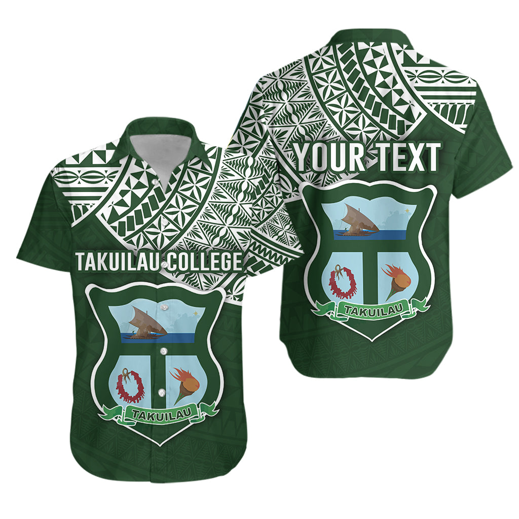 (Custom Personalised) Takuilau College Hawaiian Shirt Tonga Pattern LT4 Unisex Green - Polynesian Pride