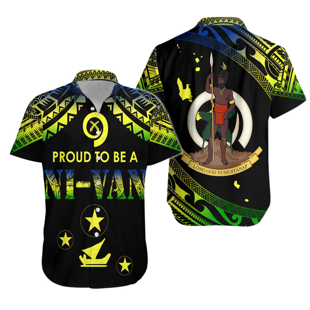 Vanuatu Proud To Be A Ni-Van - Polynesian Pattern Hawaiian Shirt - Malampa Province LT7 Unisex Black - Polynesian Pride