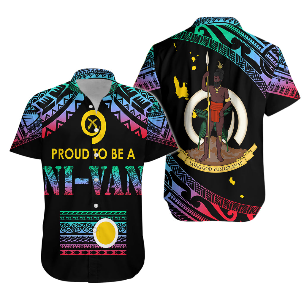 Vanuatu Proud To Be A Ni-Van - Polynesian Pattern Hawaiian Shirt - Shefa Province LT7 Unisex Black - Polynesian Pride