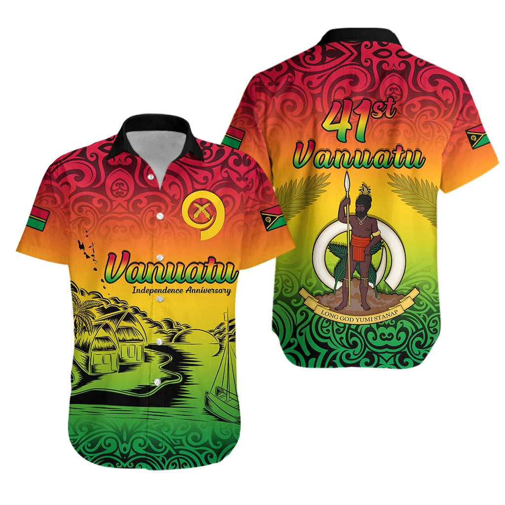 Vanuatu Peaceful Hawaiian Shirt - Independence Anniversary LT13 Unisex Red - Polynesian Pride