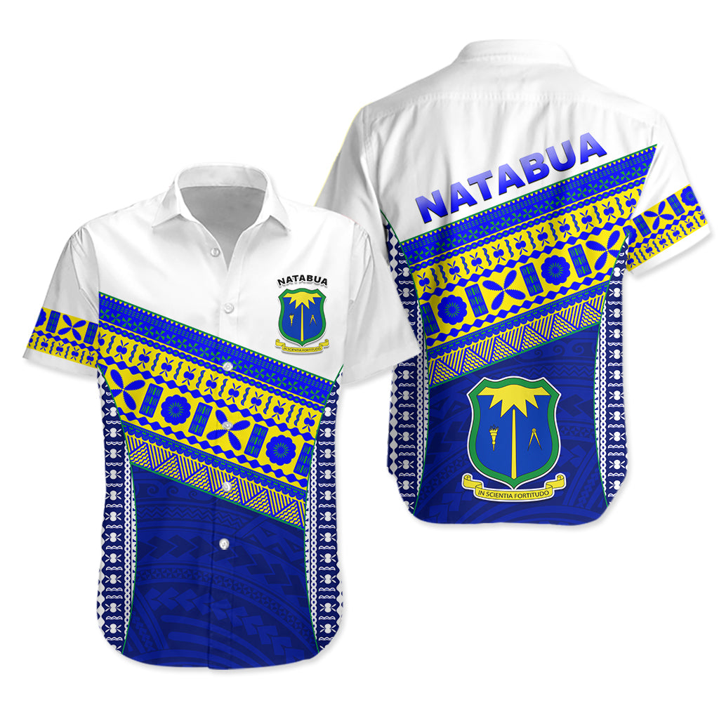 Natabua High School Fiji Hawaiian Shirt - NHS Polynesian LT13 Unisex Blue - Polynesian Pride