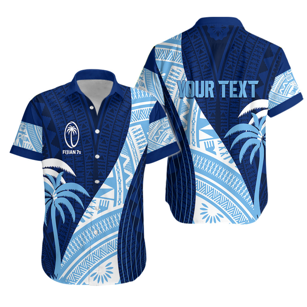 Personalised Fiji Sevens Hawaiian Shirt Kaiviti Kesakesa LT7 Unisex Blue - Polynesian Pride
