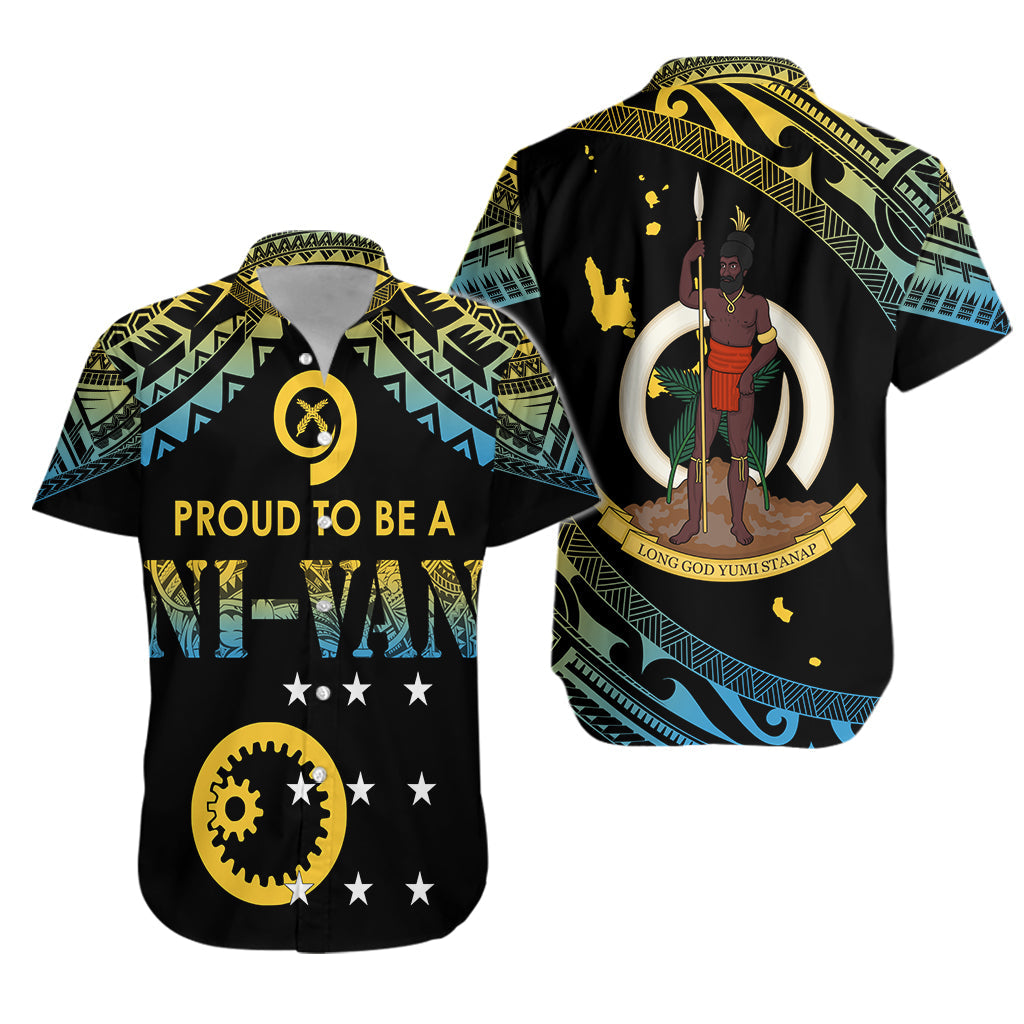 Vanuatu Proud To Be A Ni-Van - Polynesian Pattern Hawaiian Shirt - Sanma Province LT7 Unisex Black - Polynesian Pride