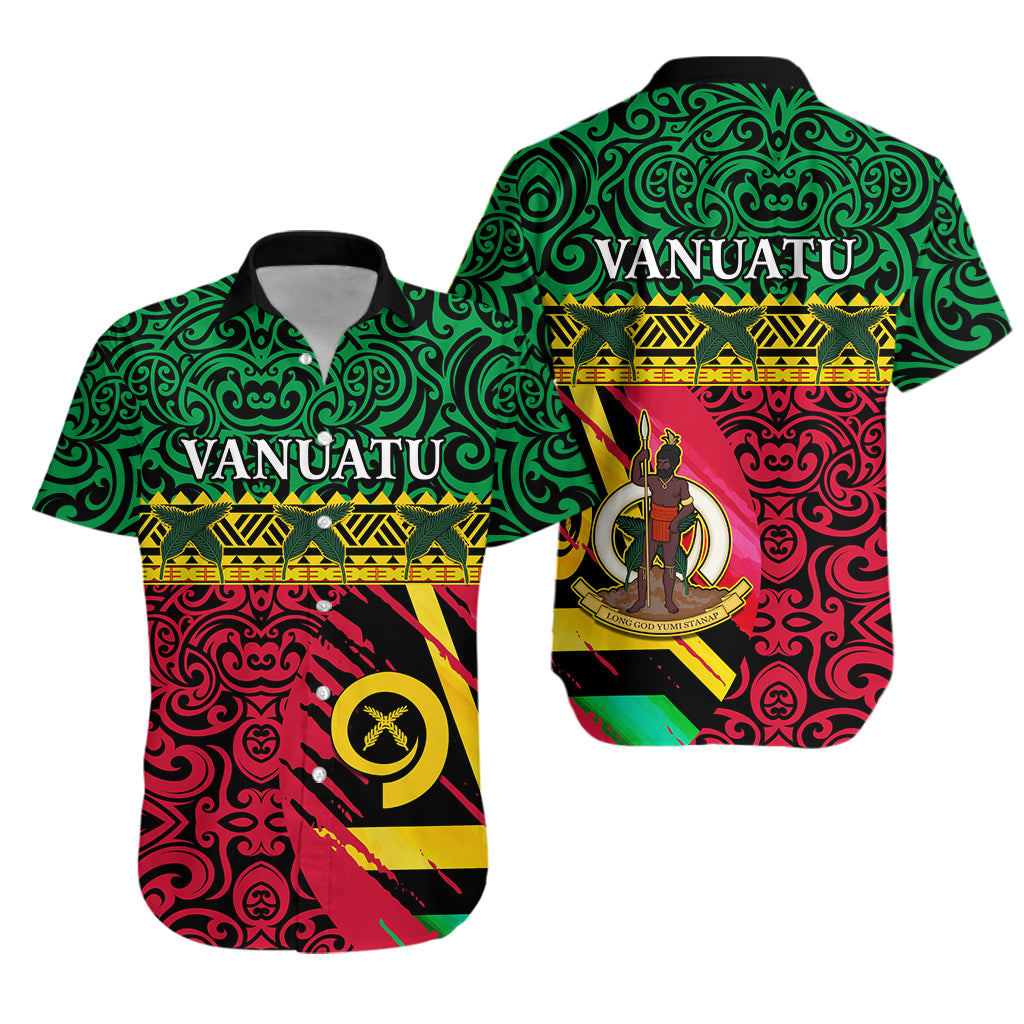 Vanuatu Dreamy Hawaiian Shirt Flag and Pattern LT13 Unisex Green - Polynesian Pride