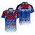 Personalised Samoa Sevens Hawaiian Shirt Manu Siva Tau With Ula Fala LT7 Unisex Blue - Polynesian Pride