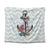 Hawaiian Anchor Hibiscus Wave Tapestry - AH Wall Tapestry Black - Polynesian Pride