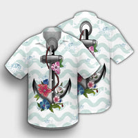 Hawaiian Anchor Hibiscus Wave Hawaiian Shirt - AH - Polynesian Pride
