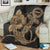 Hawaiian Anchor Poly Tribal Hibiscus Polynesian Premium Blankets Gold - AH - Polynesian Pride