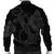Hawaiian Anchor Poly Tribal Hibiscus Polynesian Bomber Jacket Gray - AH - Polynesian Pride