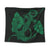 Hawaiian Anchor Poly Tribal Hibiscus Polynesian Tapestry Green - AH Wall Tapestry Black - Polynesian Pride