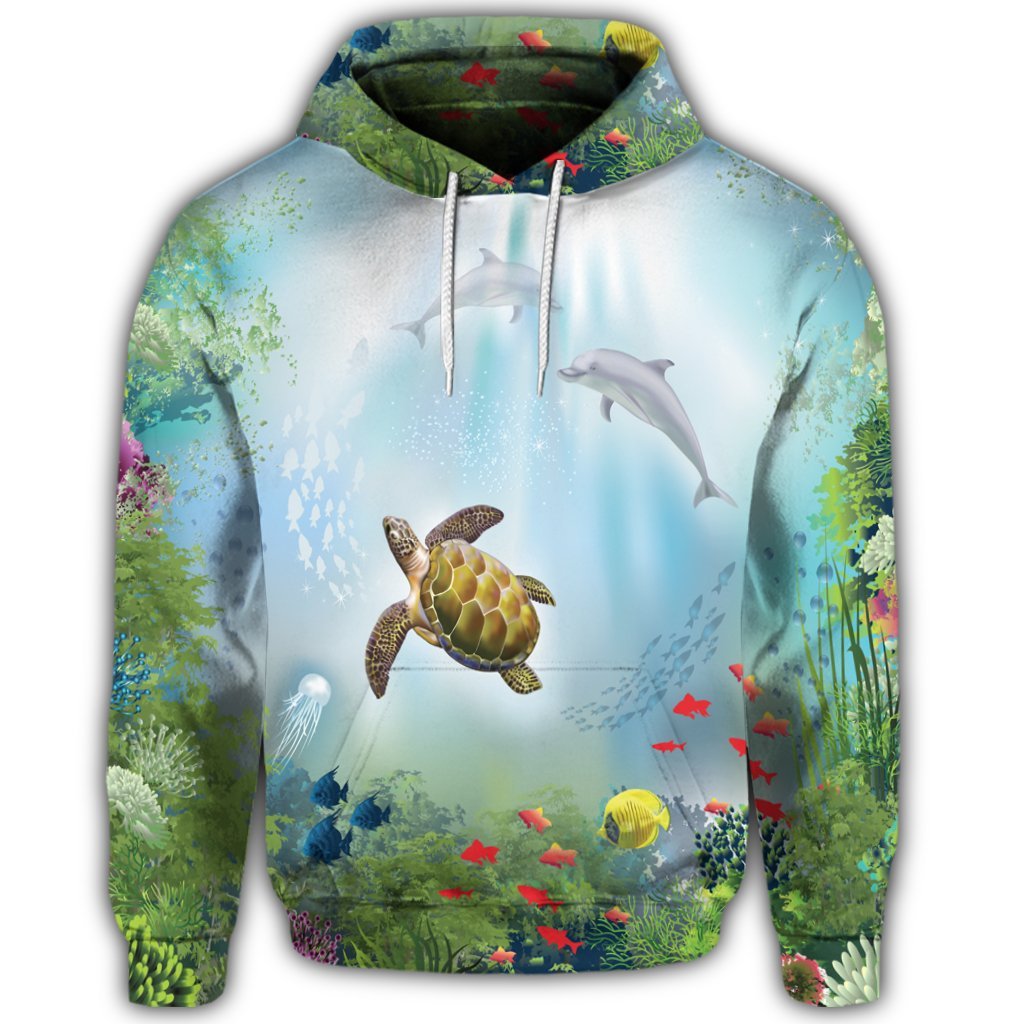 Hawaiian Animal In The Ocean Polynesian Hoodie - Polynesian Pride