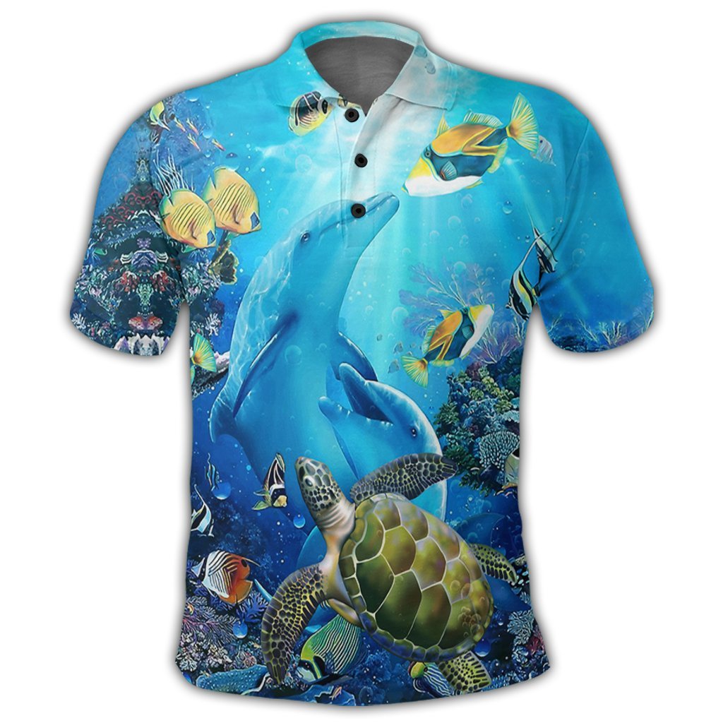 Hawaiian Animal Ocean Polo Shirt - Polynesian Pride