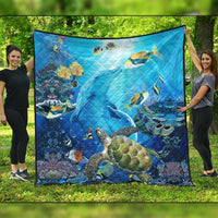 Hawaiian Animal Ocean Premium Quilts - AH Black - Polynesian Pride