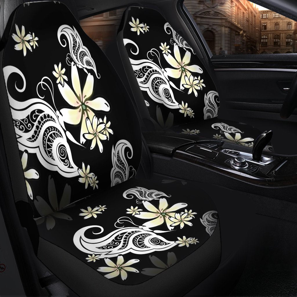 Hawaiian Butterfly Plumeria Polynesian Car Seat Covers - AH - Polynesian Pride