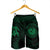 Hawaiian Coat Of Arms Turtle Polynesian Men's Shorts Green AH - Polynesian Pride
