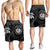 Hawaiian Coat Of Arms Turtle Polynesian Men's Shorts White AH - Polynesian Pride