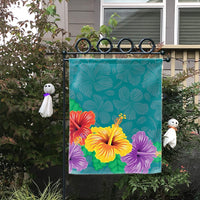 Hawaiian Colorful Hibiscus Polynesian Flag - AH - Polynesian Pride