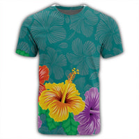Hawaiian Colorful Hibiscus Polynesian T Shirt - Polynesian Pride