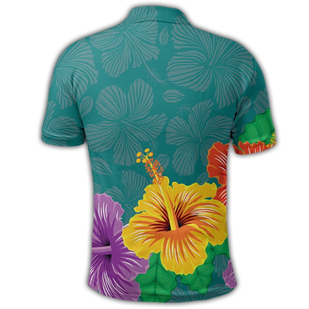 Hawaiian Colorful Hibiscus Polynesian Polo Shirt - Polynesian Pride