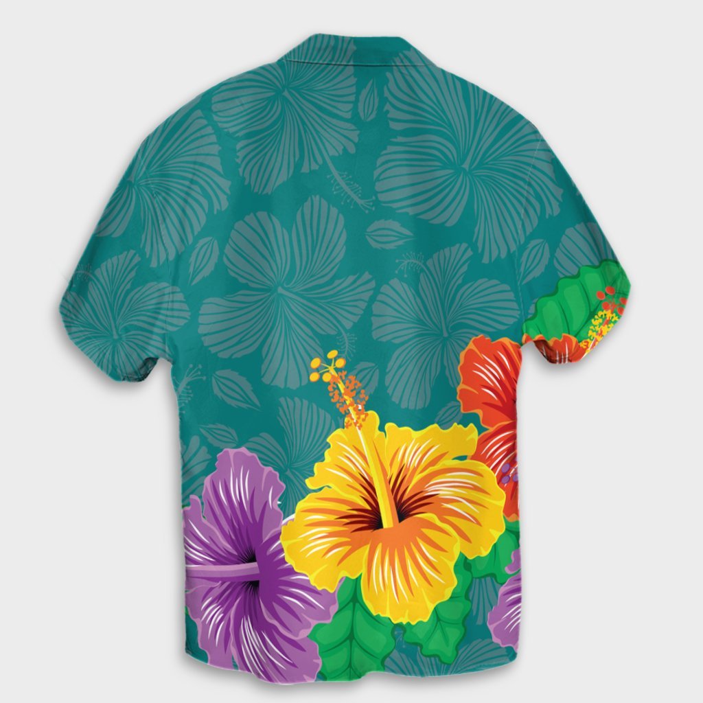 Hawaiian Colorful Hibiscus Polynesian Hawaiian Shirt - AH - Polynesian Pride