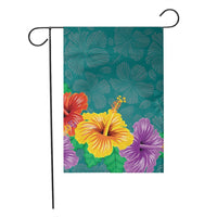 Hawaiian Colorful Hibiscus Polynesian Flag - AH - Polynesian Pride