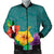 Hawaiian Colorful Hibiscus Polynesian Bomber Jacket - AH Black Unisex - Polynesian Pride