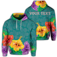 Custom Hawaiian Colorful Hibiscus Polynesian Hoodie Unisex Art - Polynesian Pride