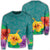 Hawaiian Colorful Hibiscus Polynesian Sweatshirt - AH Unisex Black - Polynesian Pride