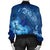 Hawaiian Dolphin Hibiscus Tropic Blue Polynesian Bomber Jacket - AH - Polynesian Pride