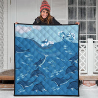 Hawaiian Dolphins Polynesian Premium Quilts - AH - Polynesian Pride
