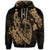 Hawaiian Fish Hook Hibiscus Banzai Surfing Polynesian Zip Hoodie Gold - Polynesian Pride