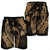 Hawaiian Fish Hook Hibiscus Banzai Surfing Polynesian Men's Shorts Gold - AH - Polynesian Pride