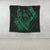 Hawaiian Fish Hook Hibiscus Banzai Surfing Polynesian Tapestry Green - AH - Polynesian Pride