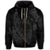 Hawaiian Fish Hook Hibiscus Banzai Surfing Polynesian Zip Hoodie Grey - Polynesian Pride