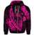 Hawaiian Fish Hook Hibiscus Banzai Surfing Polynesian Zip Hoodie Pink - Polynesian Pride