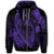 Hawaiian Fish Hook Hibiscus Banzai Surfing Polynesian Zip Hoodie Purple - Polynesian Pride