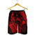 Hawaiian Fish Hook Hibiscus Banzai Surfing Polynesian Men's Shorts Red - AH - Polynesian Pride