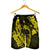 Hawaiian Fish Hook Hibiscus Banzai Surfing Polynesian Men's Shorts Yellow - AH - Polynesian Pride