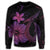 Hawaiian Fish Hook Hibiscus Plumeria Polynesian Sweatshirt - Pink - AH - Polynesian Pride