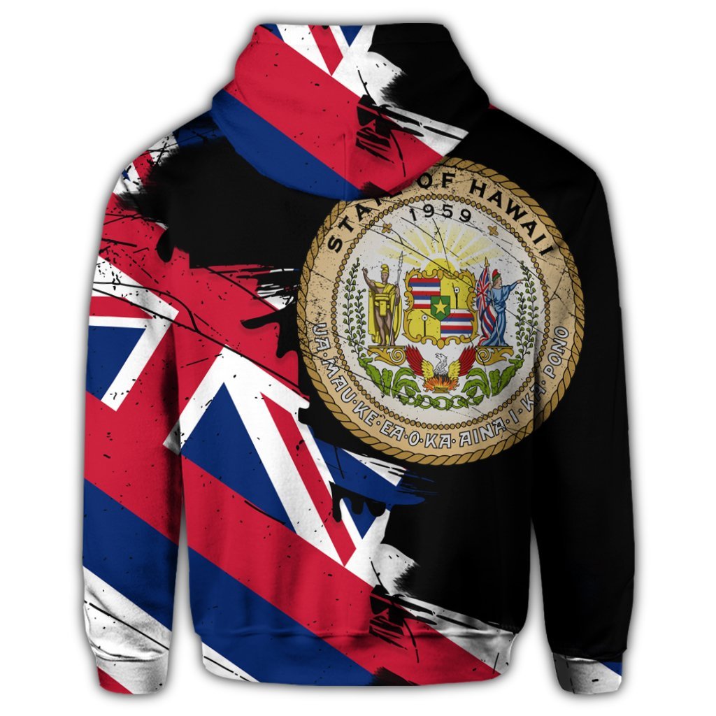 Hawaiian Flag Coat of Arms of Hawaiian Polynesian Hoodie Classic Style - Polynesian Pride