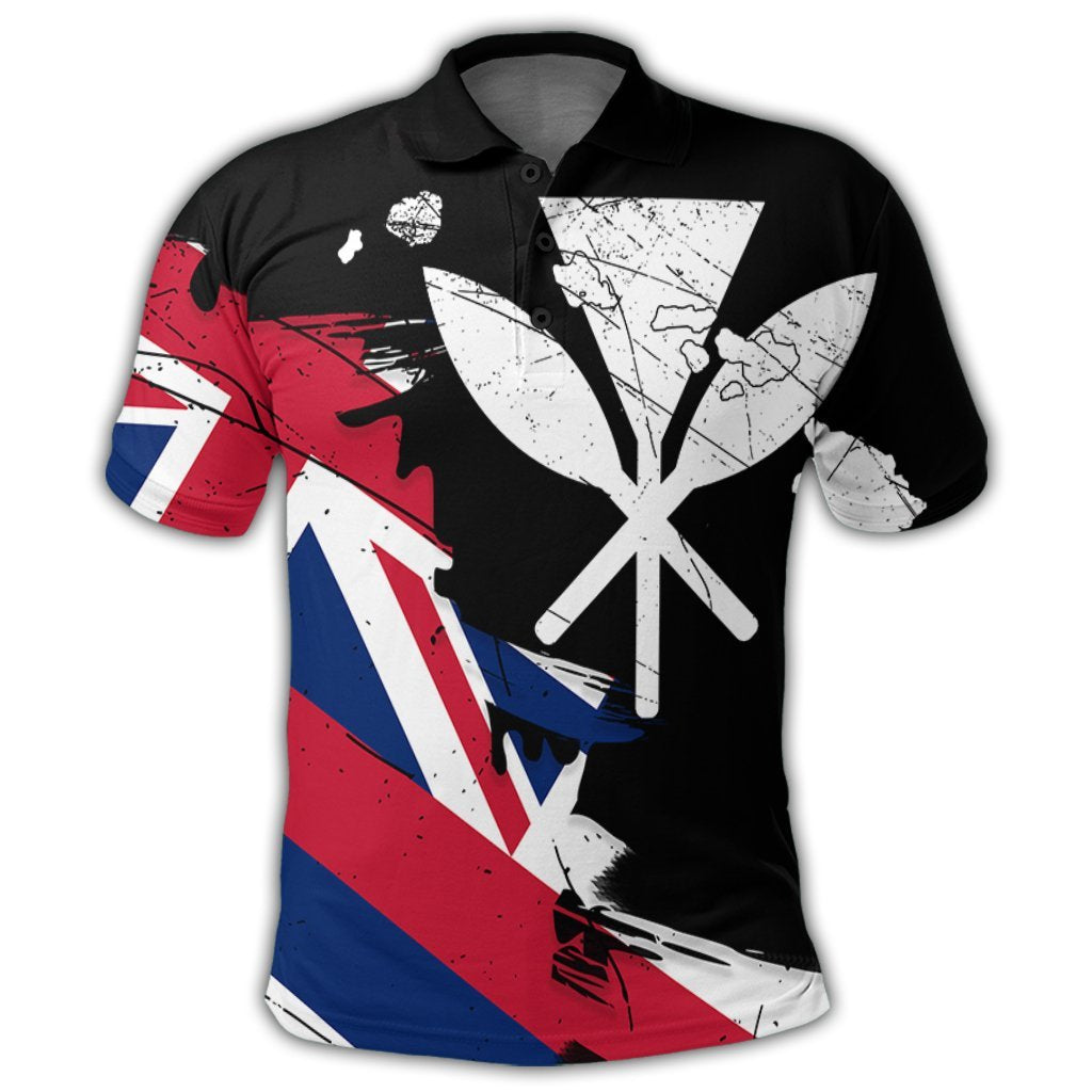 Hawaiian Flag Hawaii Map Kanaka Polynesian Polo Shirt Classic Style - Polynesian Pride